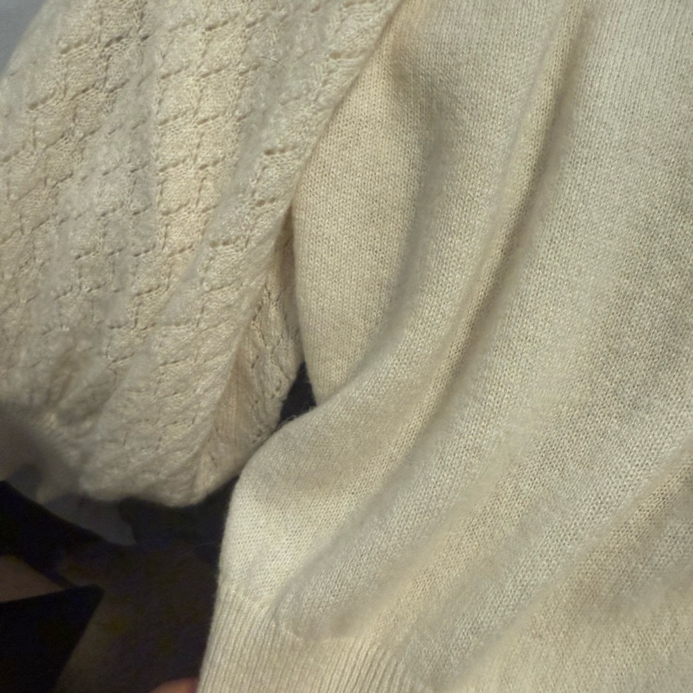 White Cashmere Sweater - Picture 5 of 5